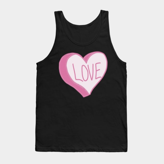 Giant Pink Love Heart Tank Top by ROLLIE MC SCROLLIE